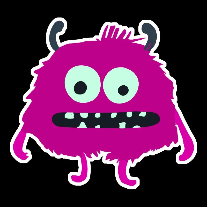 Monstre Pourpre Poilue | Créature mignonne et ridicule