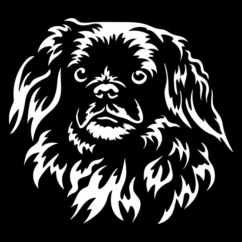 Tibetan Spaniel Head "BlackEdition"