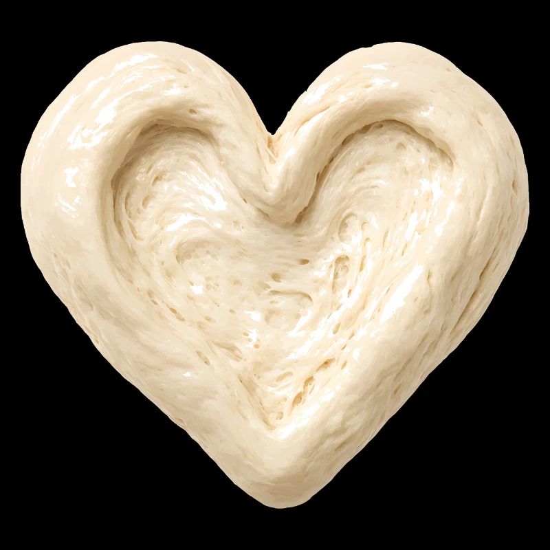 Sauerteig Herz Backen Brot Teig Design 