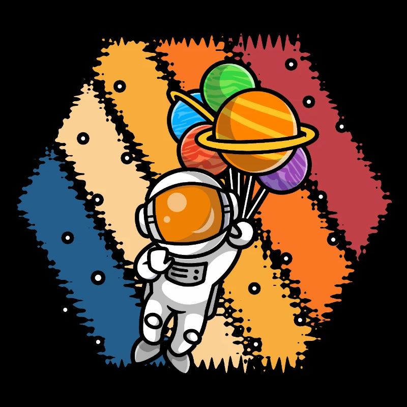 Astronaut Balloon Galaxy Splash