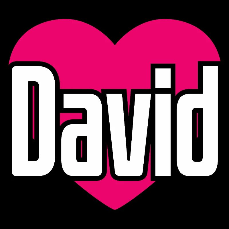J’aime David Coeur rose J’aime David