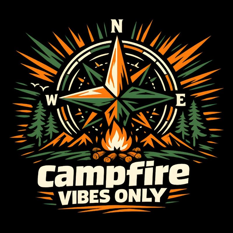 Ambiances de boussole de feu de camp