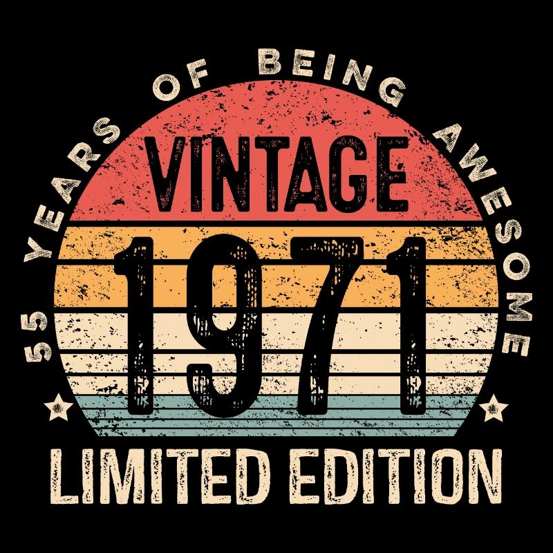 Vintage 1971 Limited Edition 55-Year-Old 55th Bday