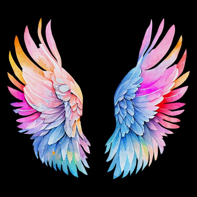Ailes d’ange arc-en-ciel