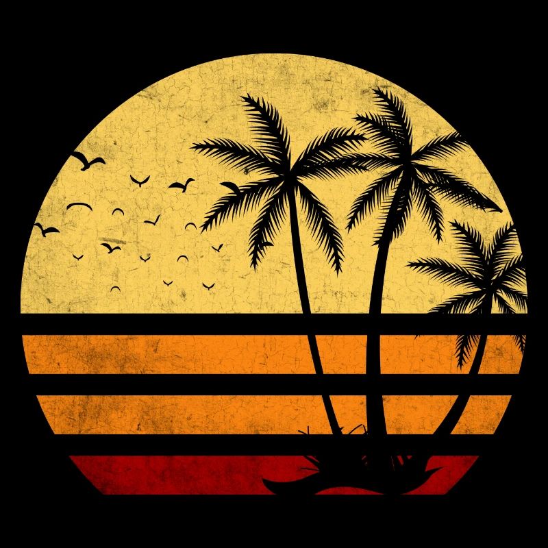 Sunset Retro Palm Trees