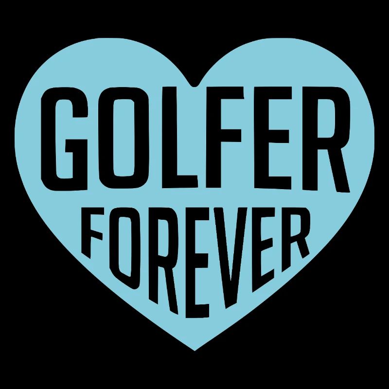 Golf Forever Heart Design
