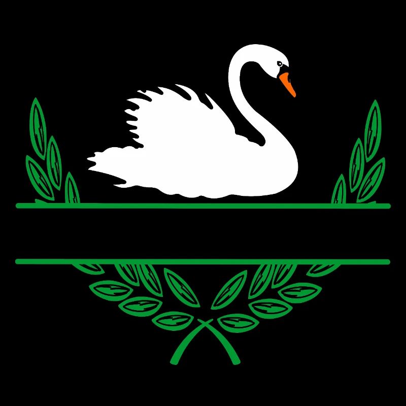Swan Laurel Wreath with Namespace