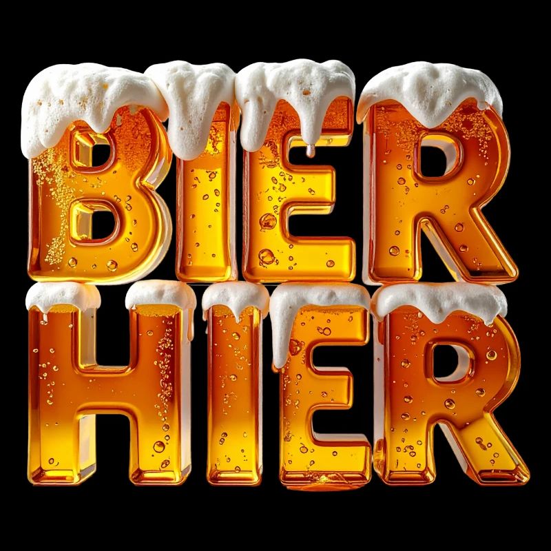 Beer? Here! – 3D Beer Glass Letters with Foam