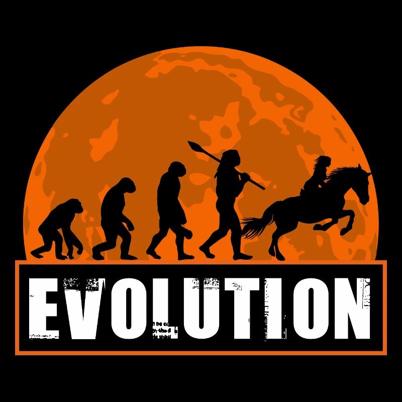 Évolution des courses hippiques, jockey équestre, coucher de soleil