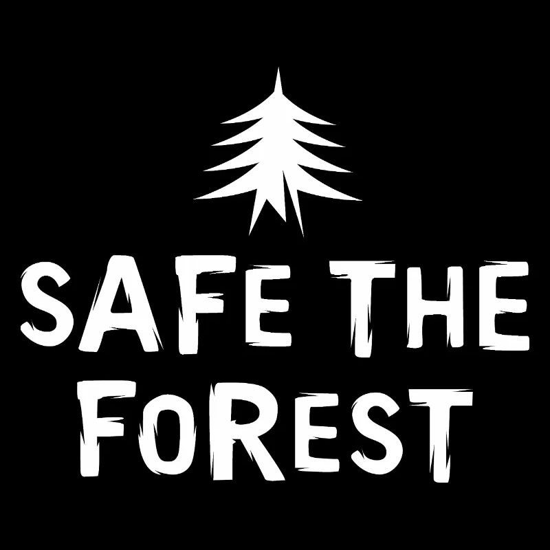safe the forest - Tree Minimal Logo Illustration