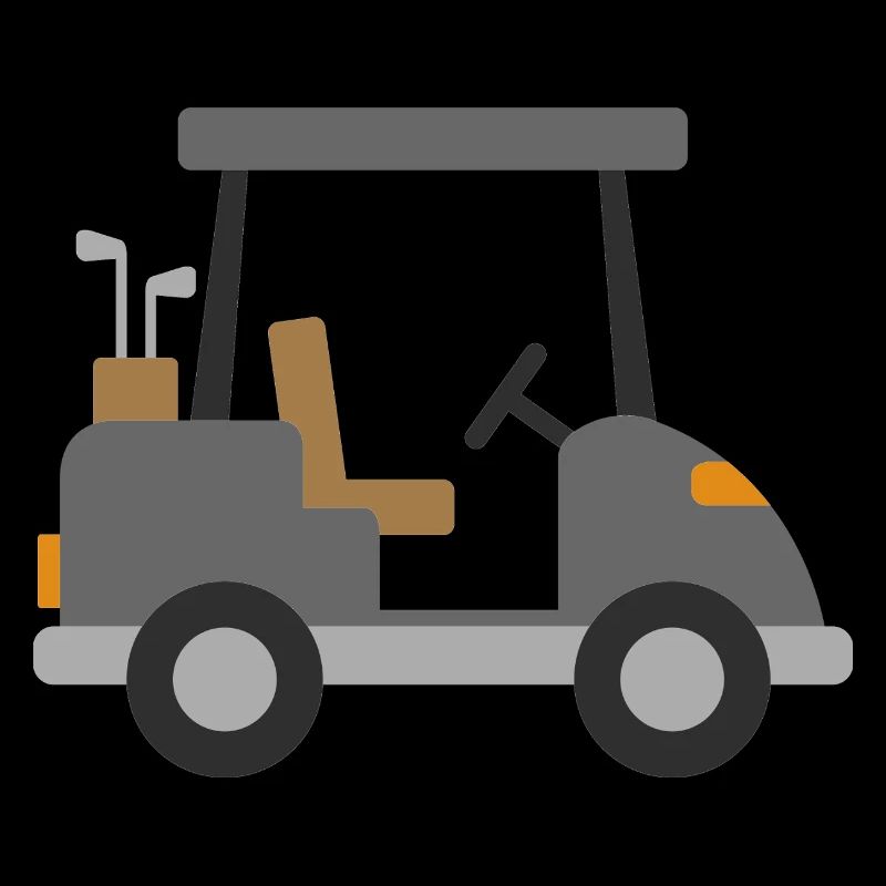 White Golf Cart