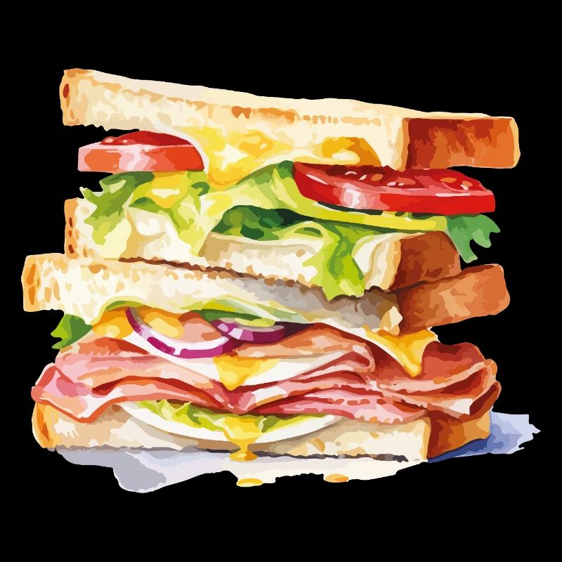 Colorful Sandwich Layers Illustration