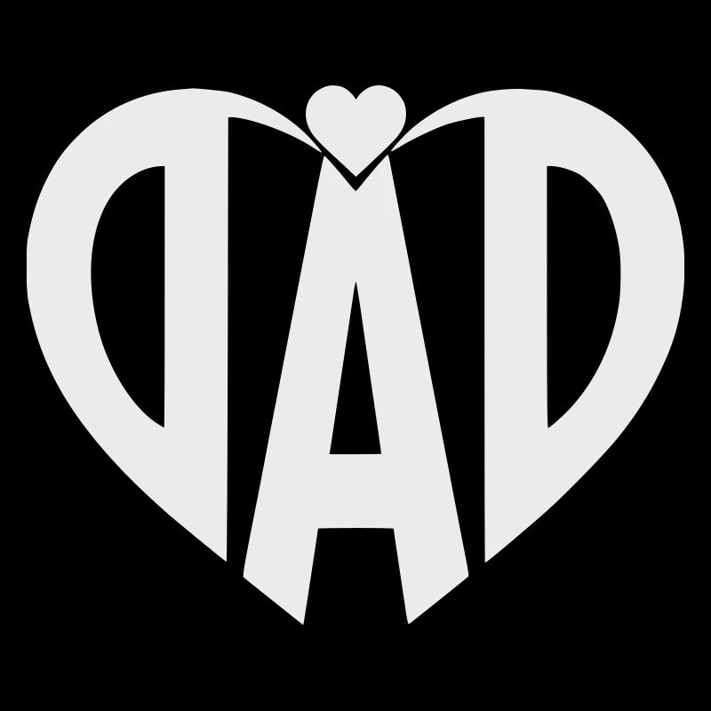 Herz-Dad Typo Silhouette