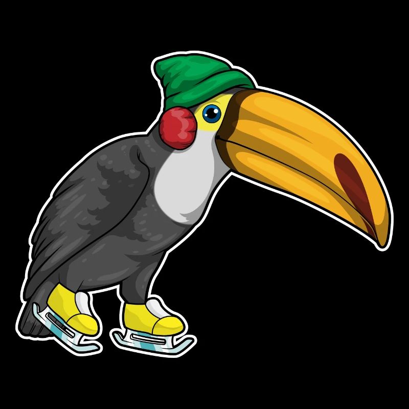 Toucan patins à glace