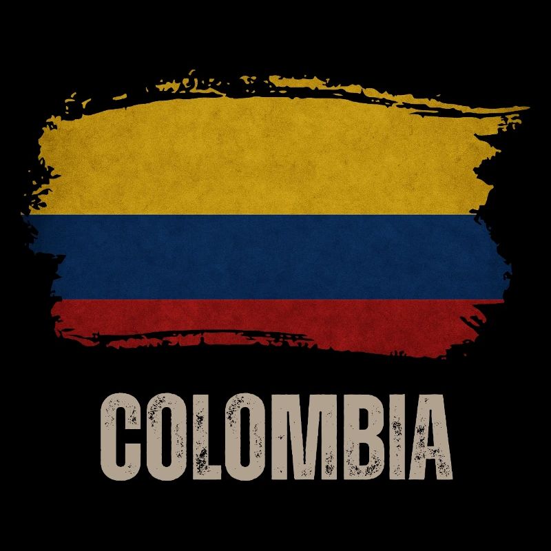 Vintage Colombie, drapeau de la Colombie
