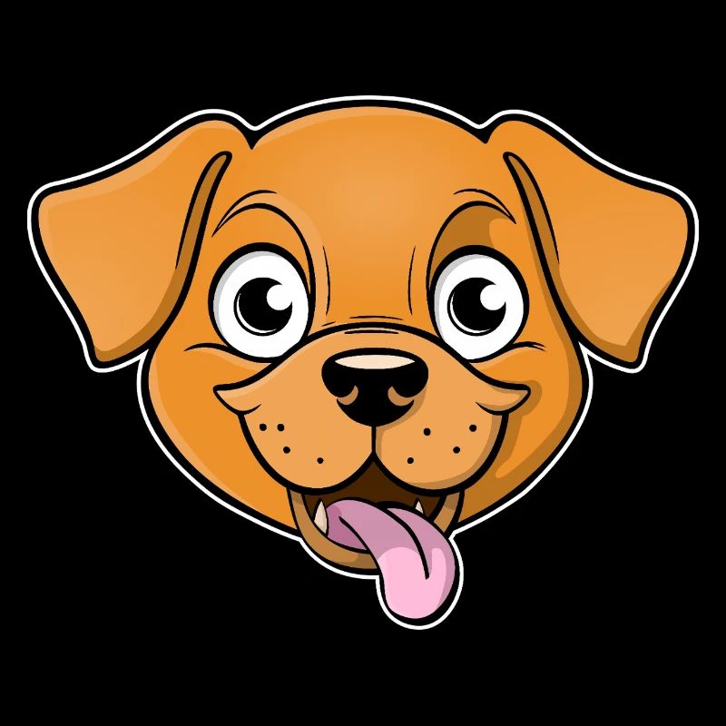 Image joyeuse de la tête d’un chien