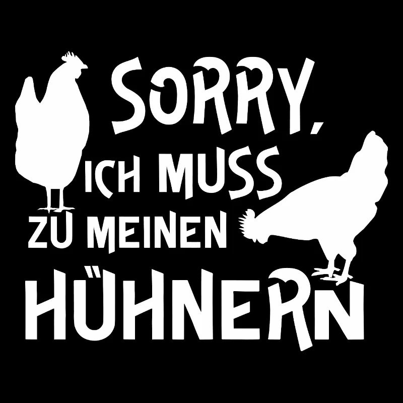 Humorous chicken design with text