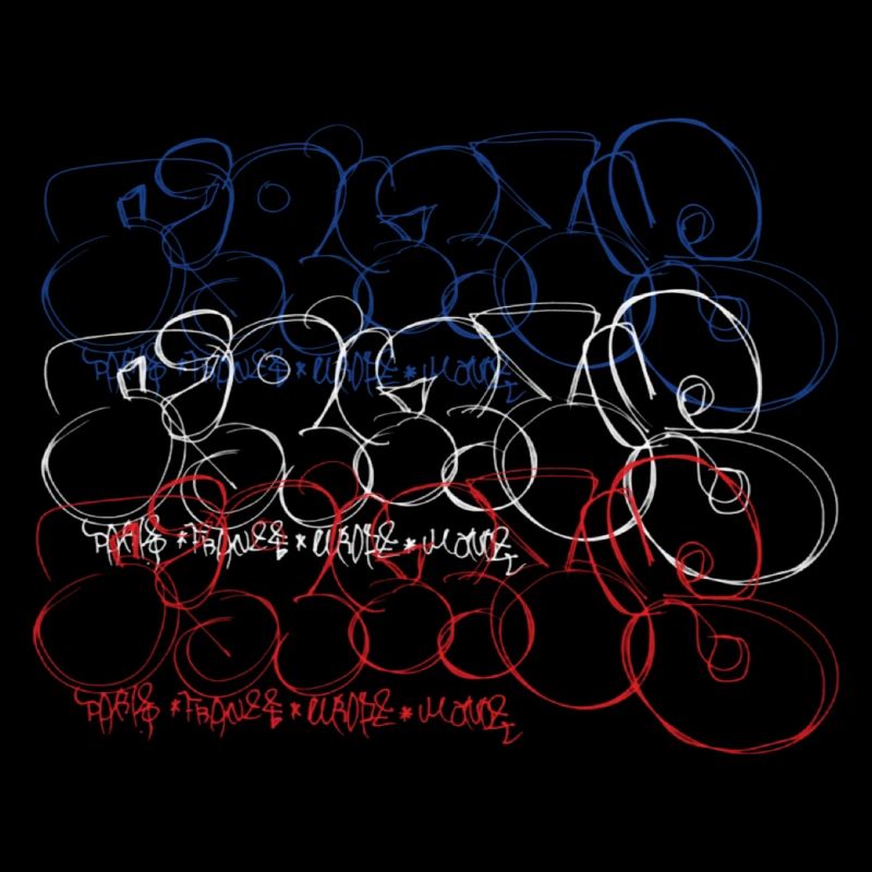 Paris Bubble Letter Throw Up Souvenir