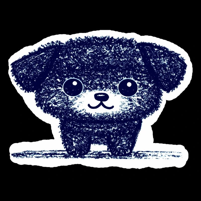 Petit chiot (bleu)