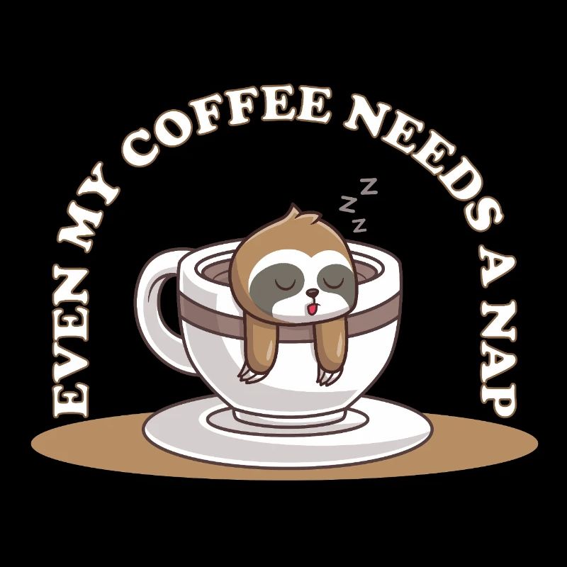 Même mon café a besoin d’une sieste – Sloth Coffee
