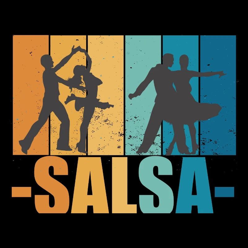 Salsa Vintage Dancer Retro Dancing Cadeau