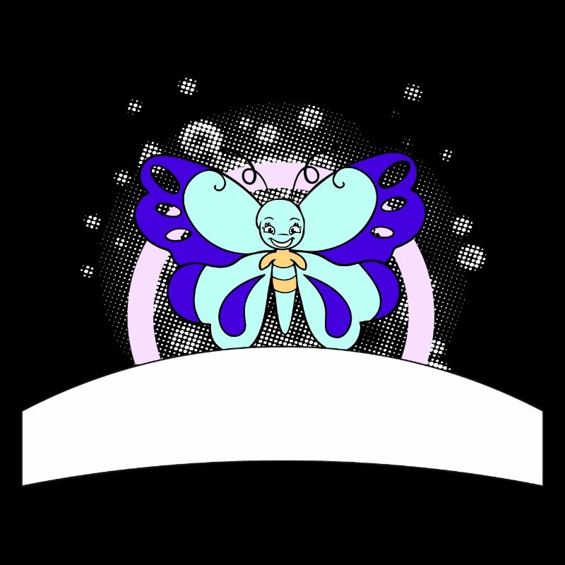 Colorful butterfly with writing field