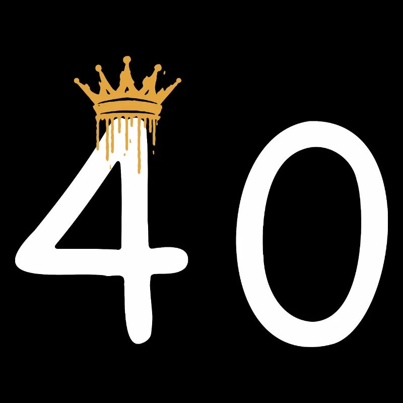 Conception d'anniversaire avec couronne et numéro 40