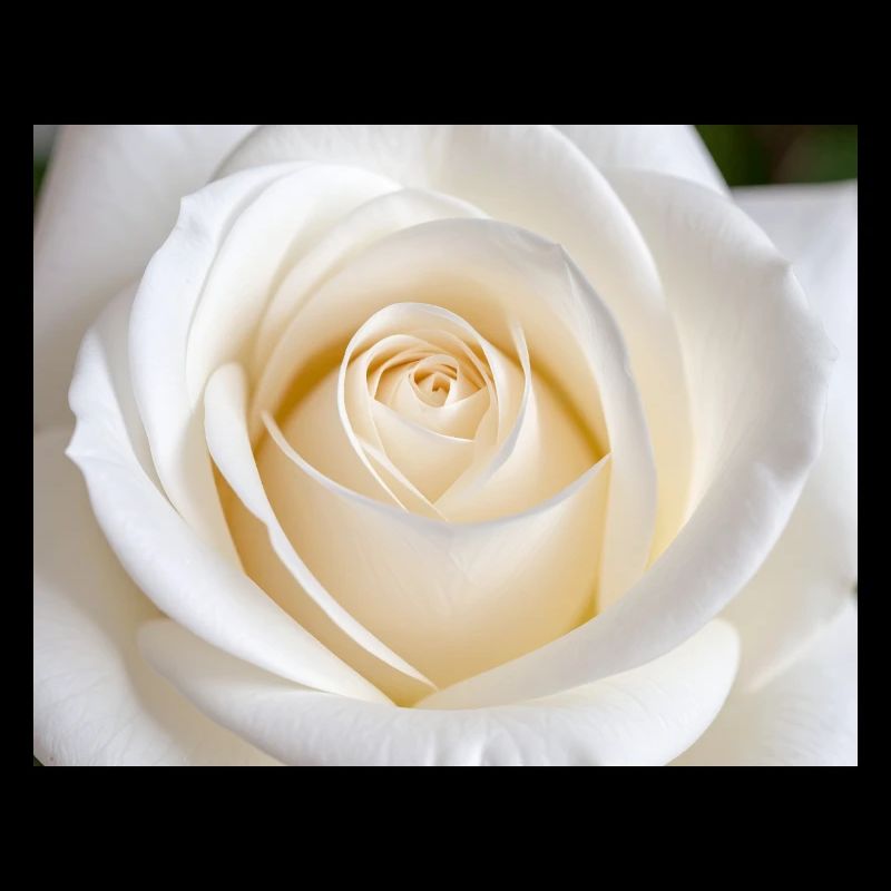Sleek White Rose for Printing