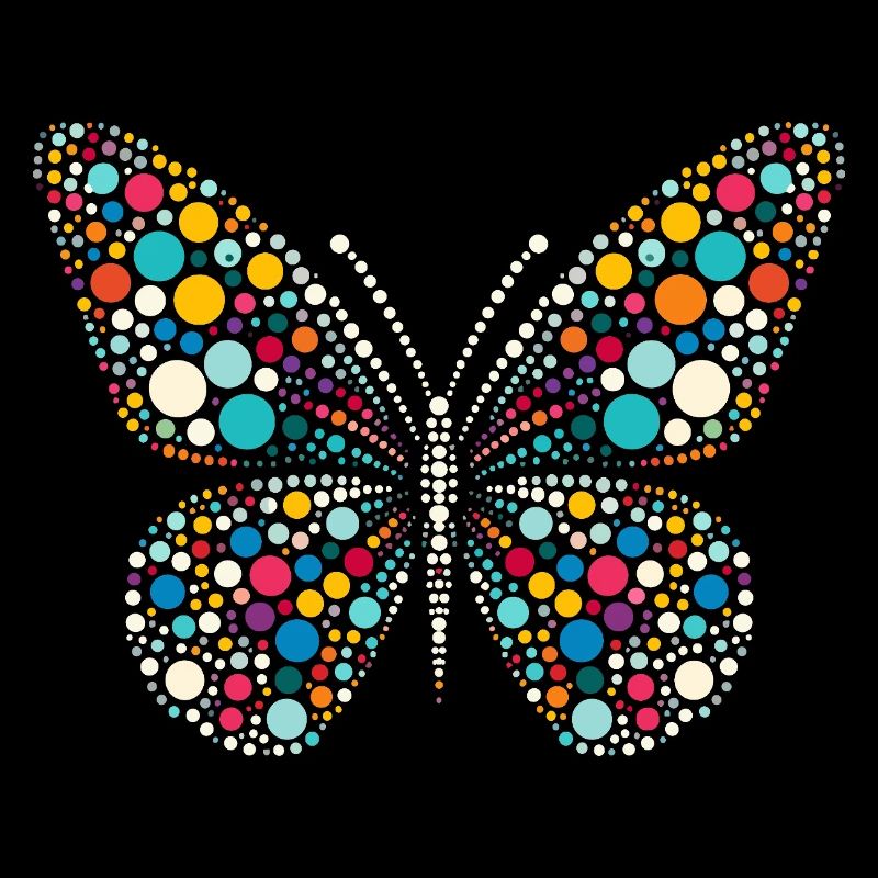 Fleckiger Polka Dot Mosaik Schmetterling
