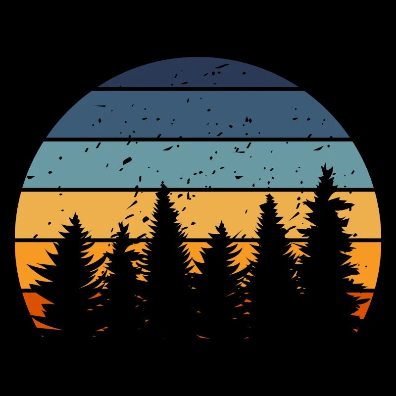 Forêt nature arbre retro