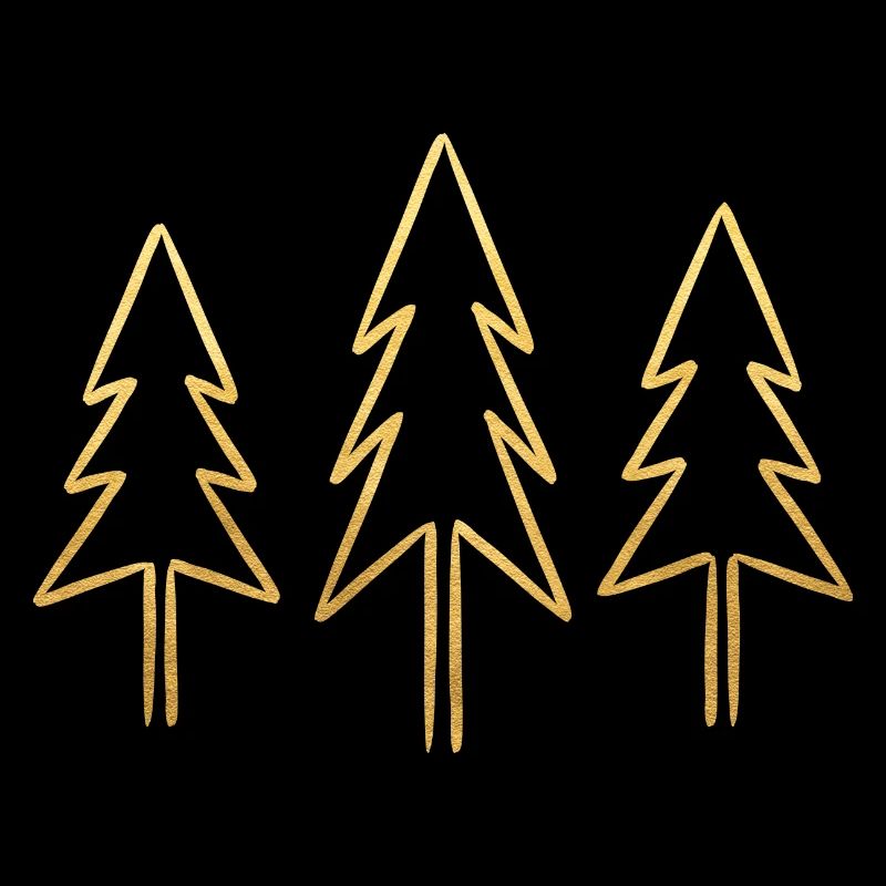 Fir tree gold optics Christmas