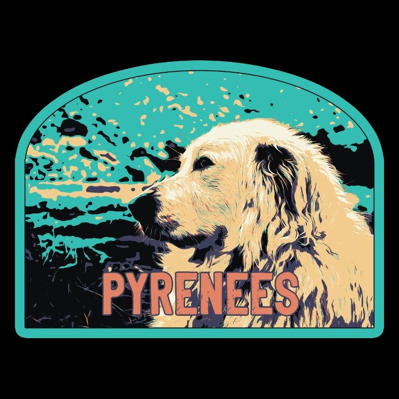Pyrenäen-Schäferhund-Aufnäher: Berggefährte