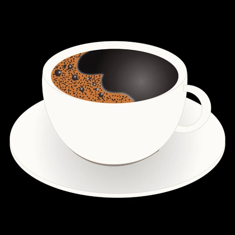Schlichte Kaffeetasse mit schwarzem Kaffee Motiv