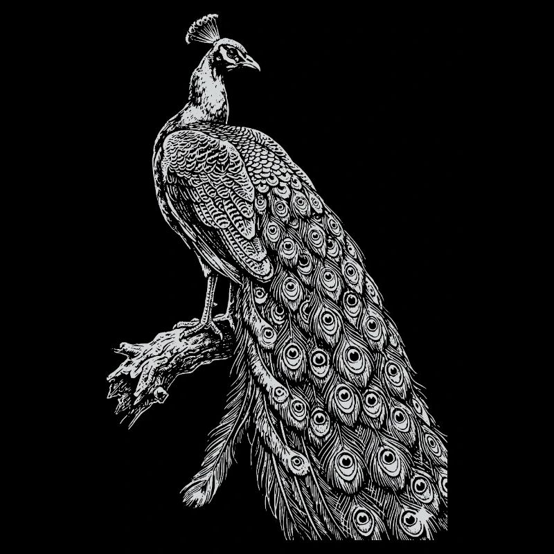 Peacock Lace on Black