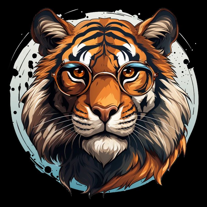 Tiger with glasses