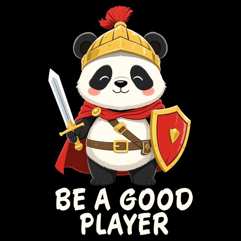Chevalier panda avec épée – Soyez un bon joueur