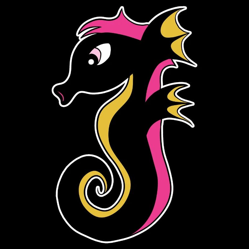 Hippocampe néon en fleurs