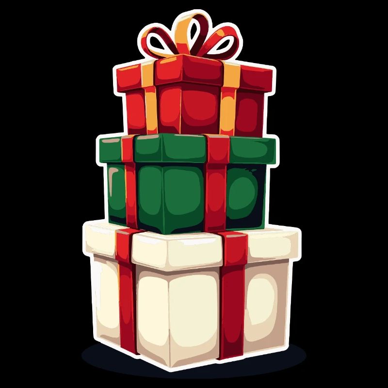 Stacked Gift Boxes Illustration