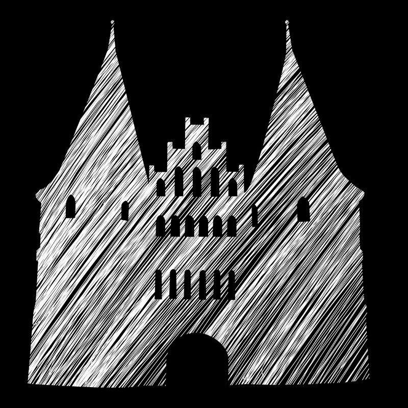 Landmark Lübeck: Holsten Gate Graphic White