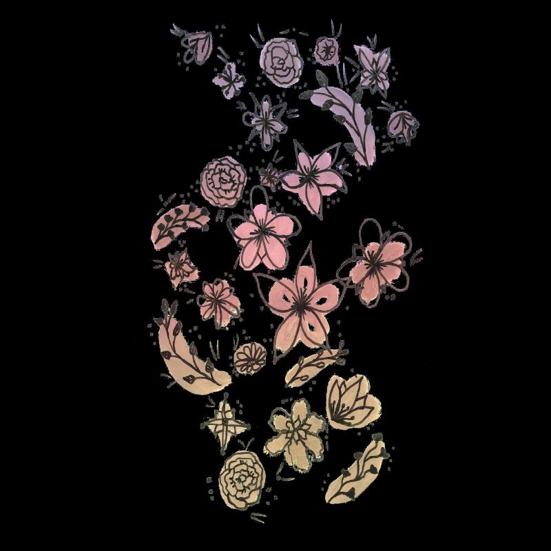 Prairie de fleurs colorée