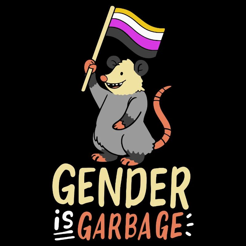 Gender Is Garbage Pride Opossum Design