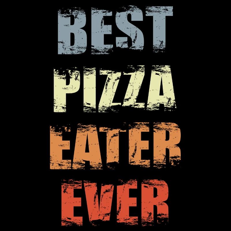 Funny Pizza Eater