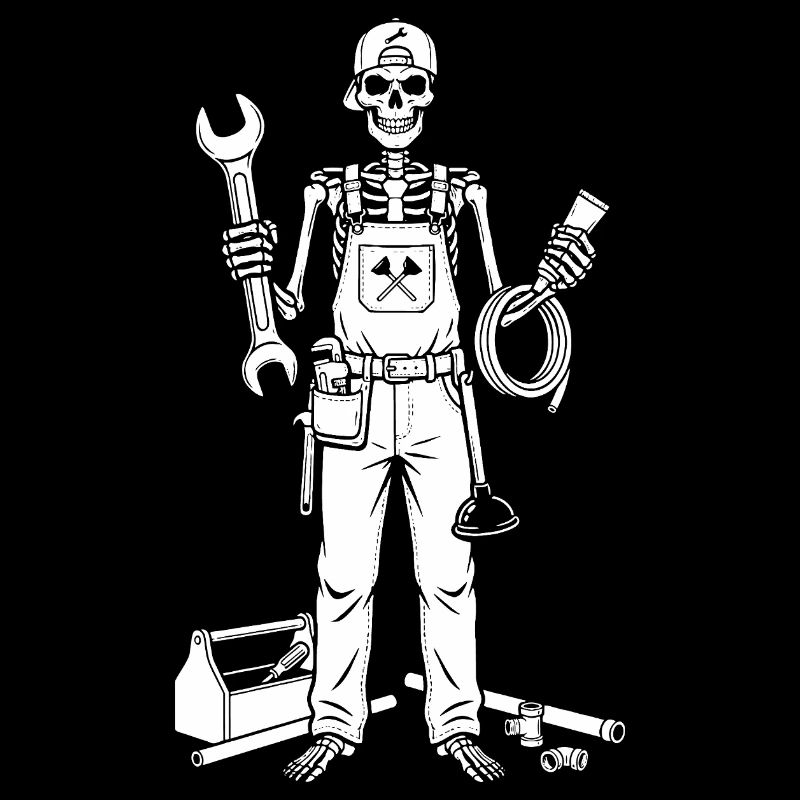 Skeleton Mechanic with Tools