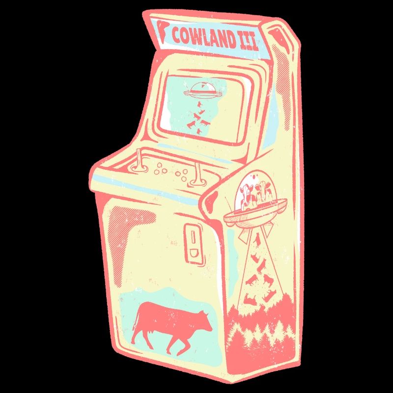 Retro Arcade Alien Cow