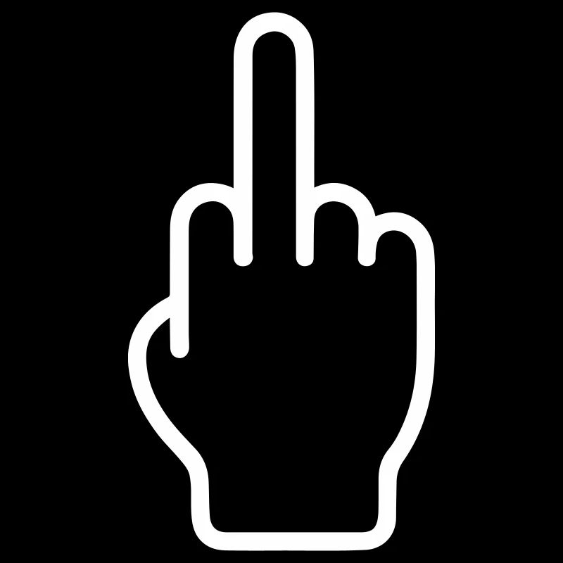 Mittelfinger Hand Symbol