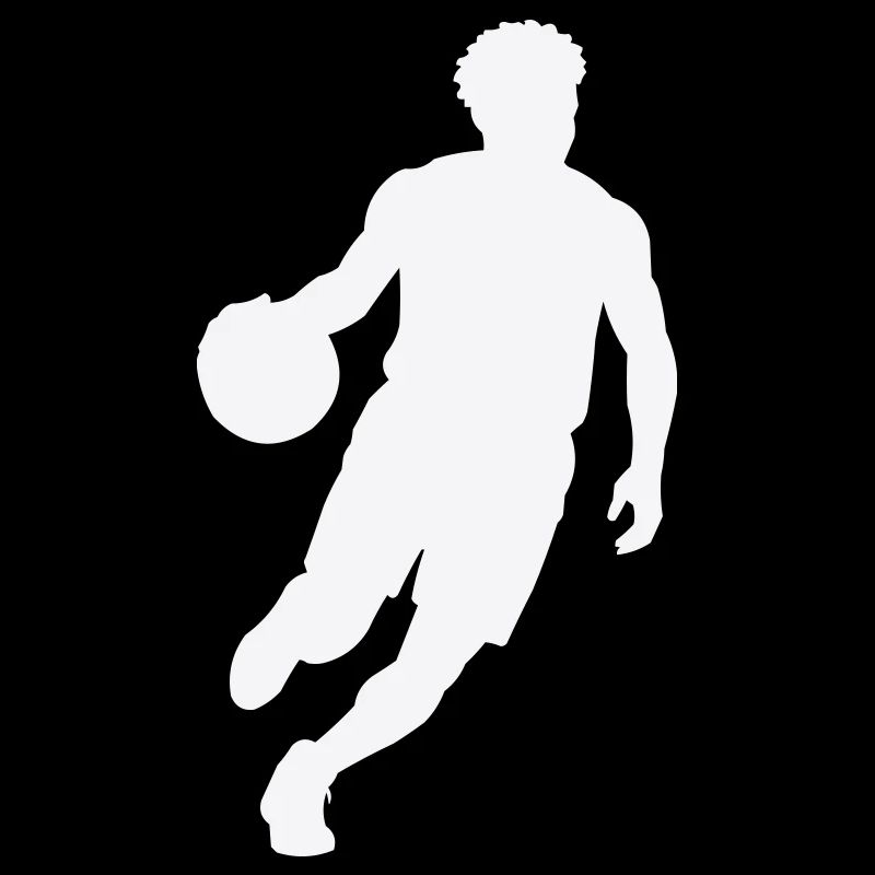 Silhouette de basket sautée
