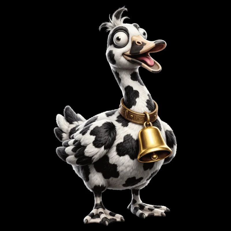 Funny Mixed Goose Cow Pattern