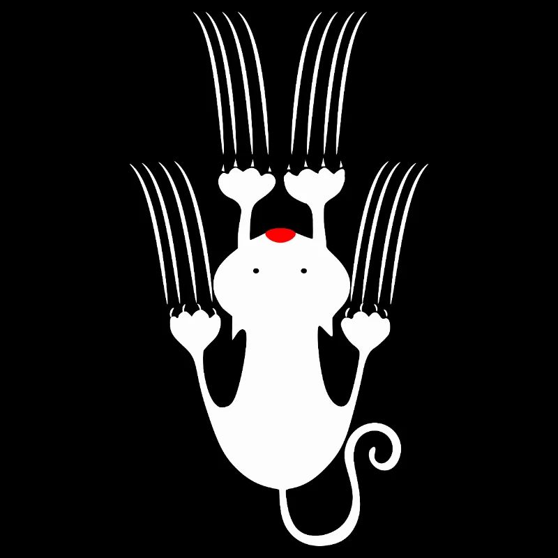 Griffes de chat griffées par un propriétaire de chat drôle