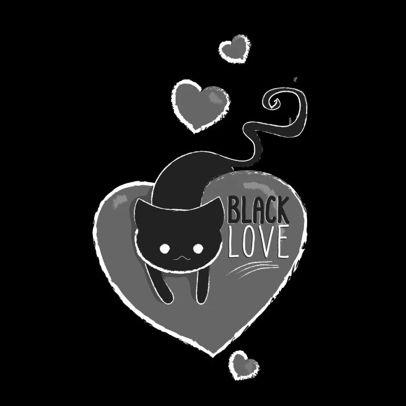 Black Love Gothic Cat