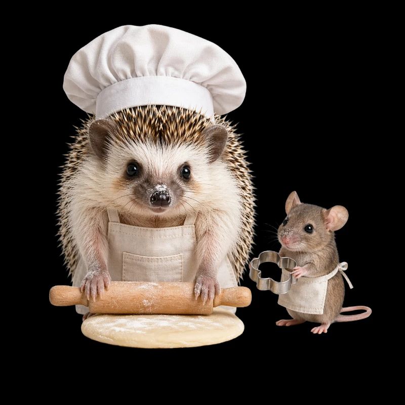 Boulanger hérisson avec aide souris